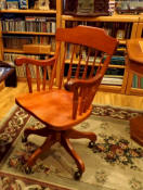 Swivel desk chair all cherry stain